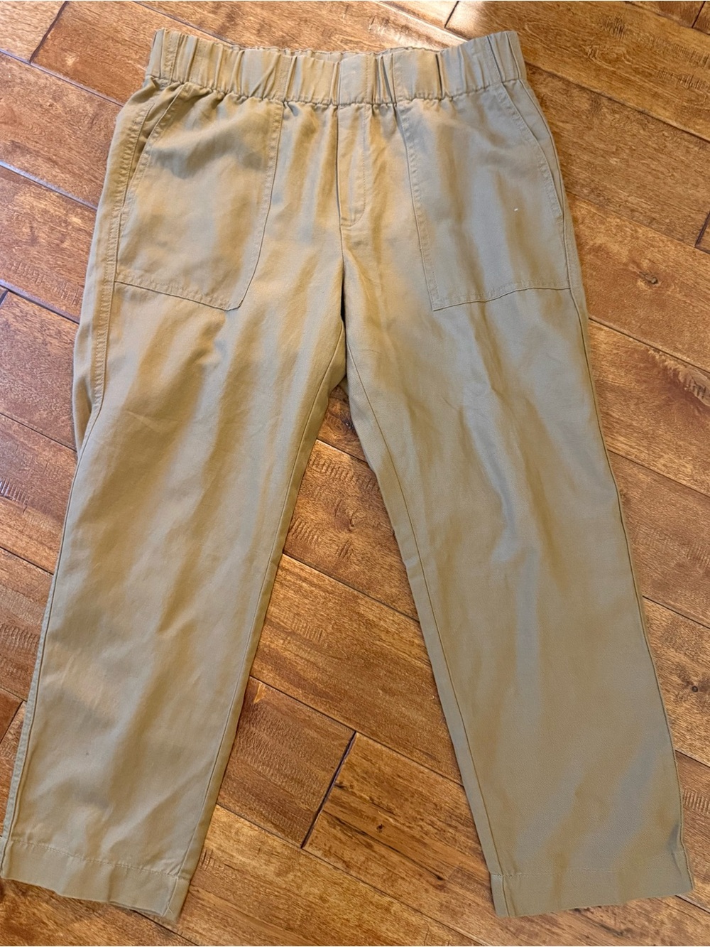 Elastic Waist Khaki Pants - Casual Comfort